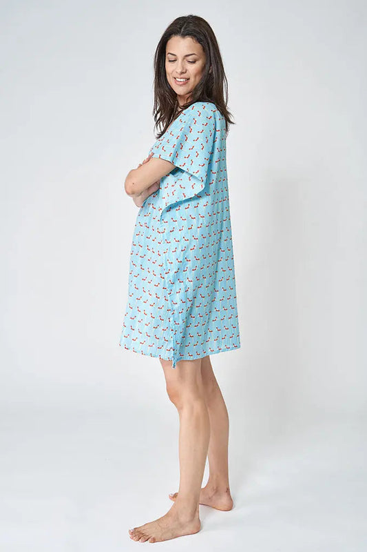 Poncho with bather print