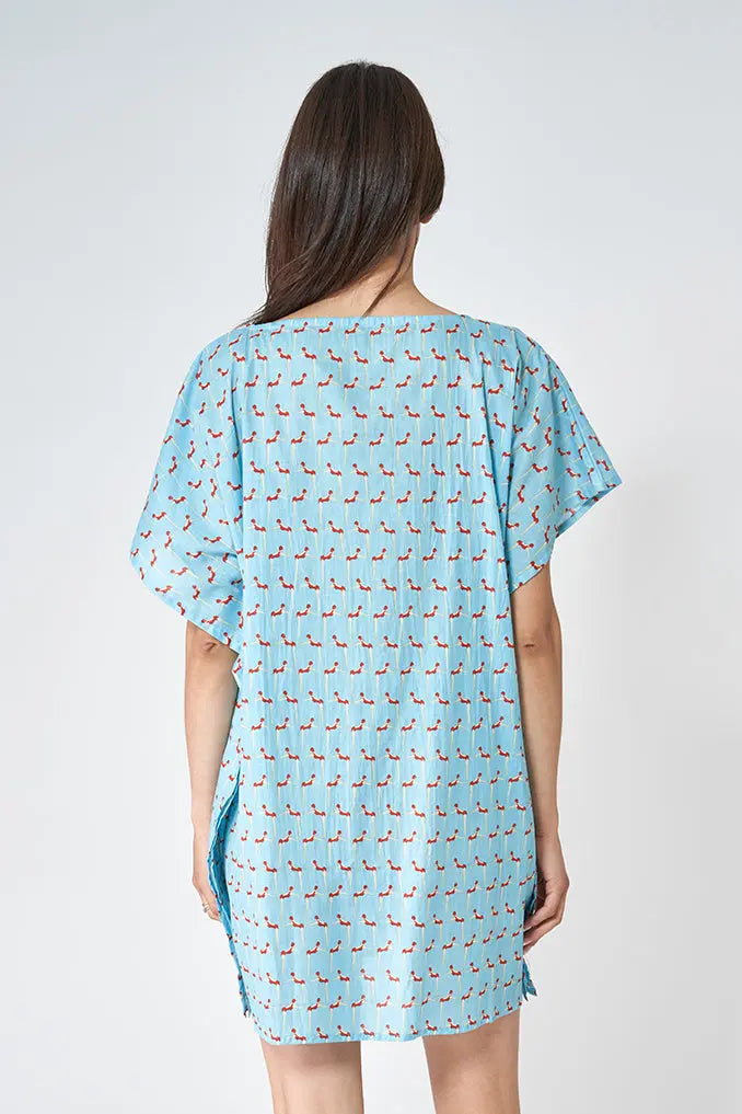 Poncho with bather print