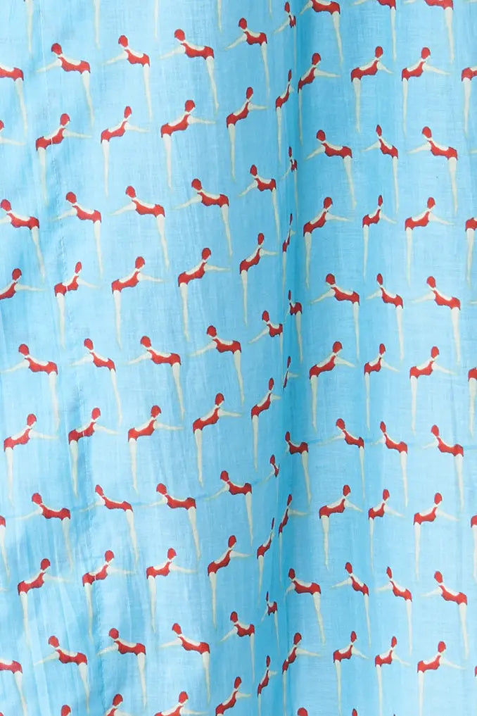Poncho con estampado bañistas - Batela