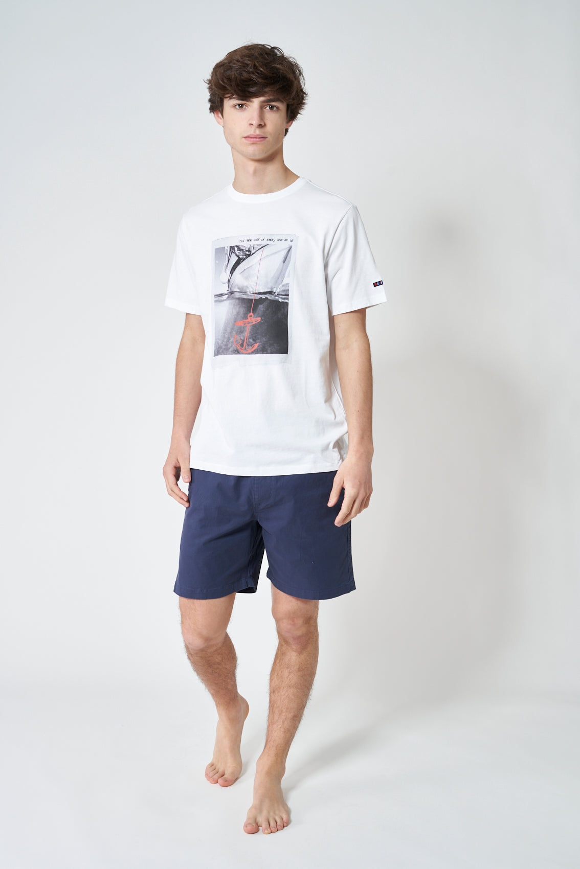 Camiseta "barca" algodón 180 gr