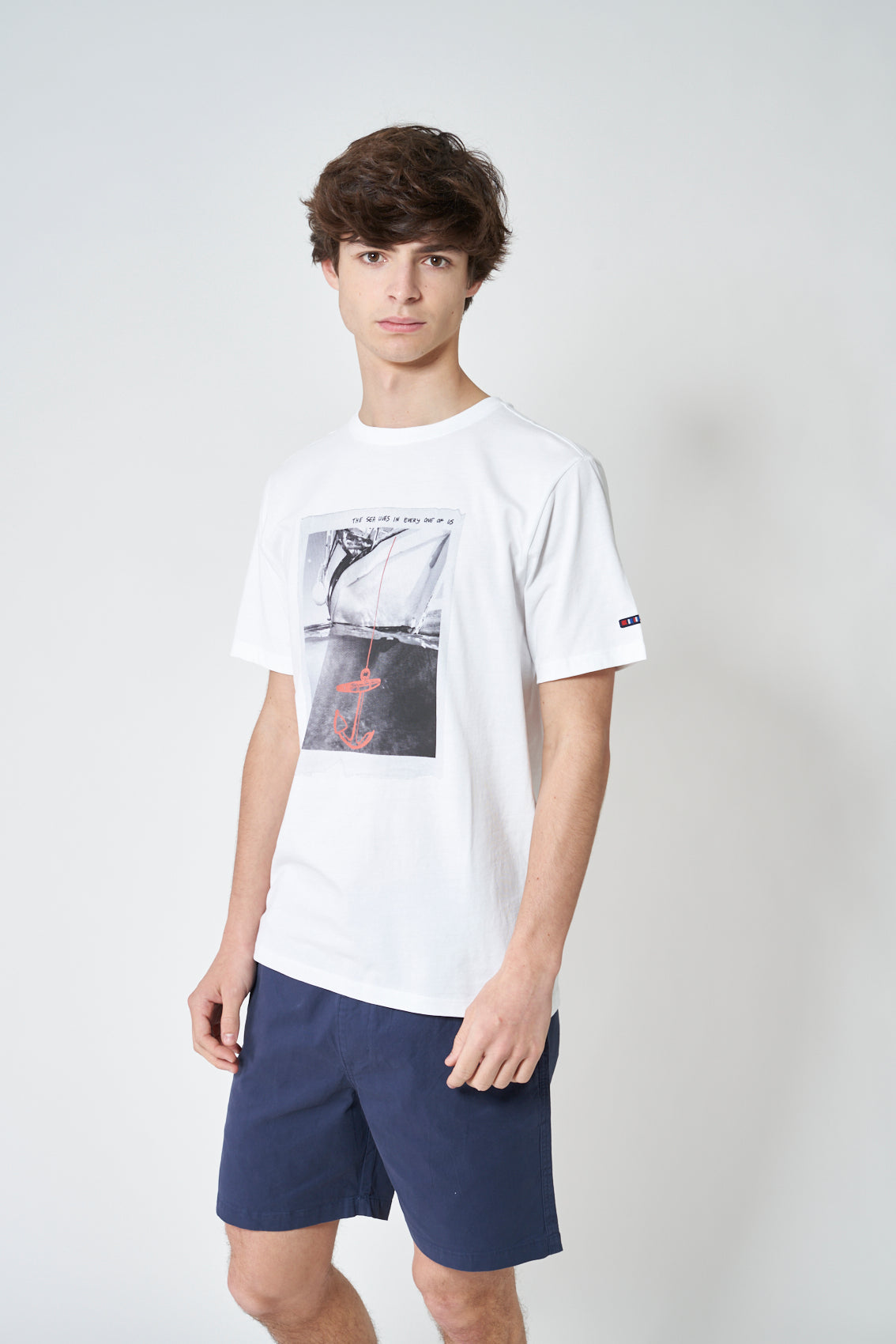 Camiseta "barca" algodón 180 gr