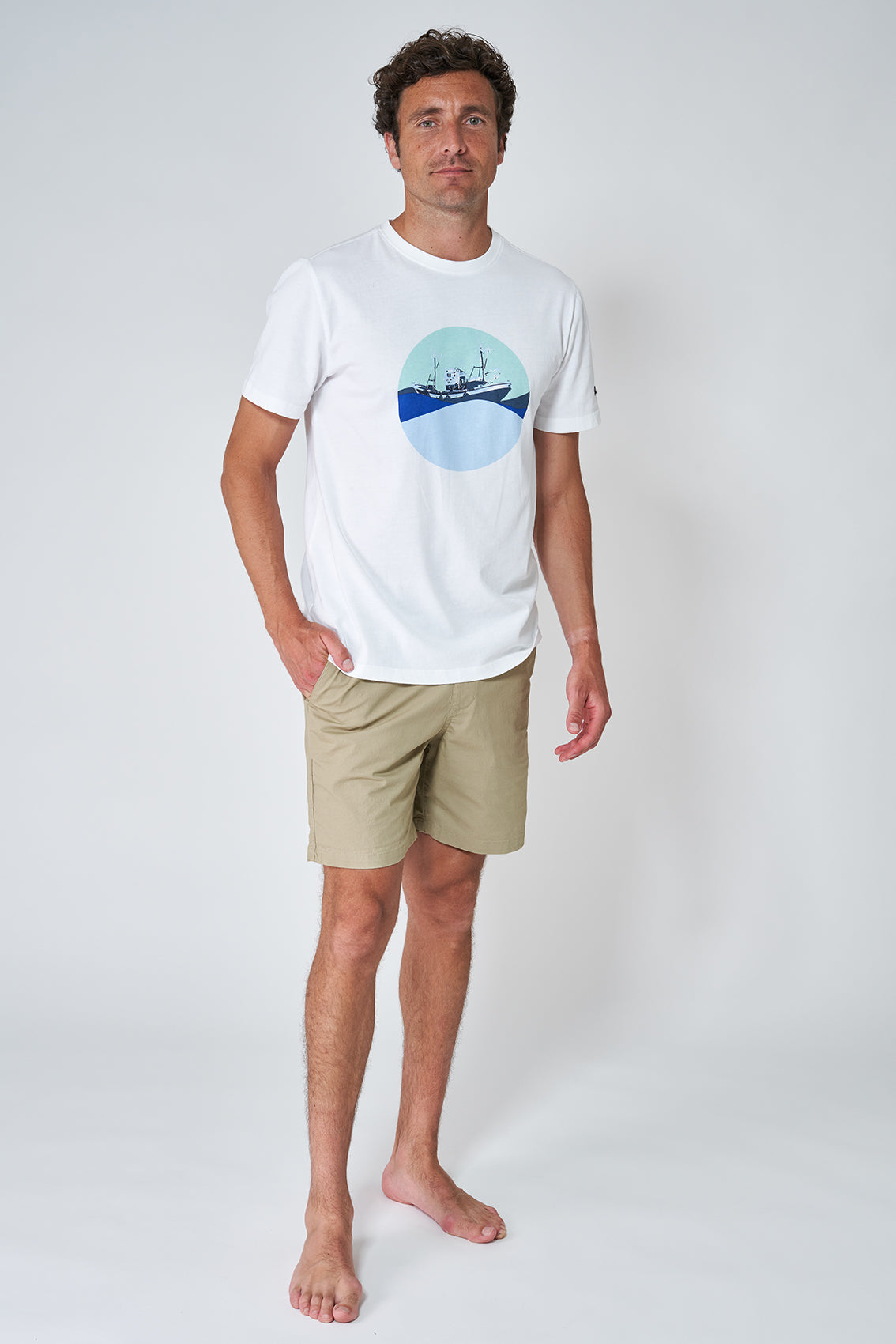 180g cotton short-sleeved T-shirt "fisherman"