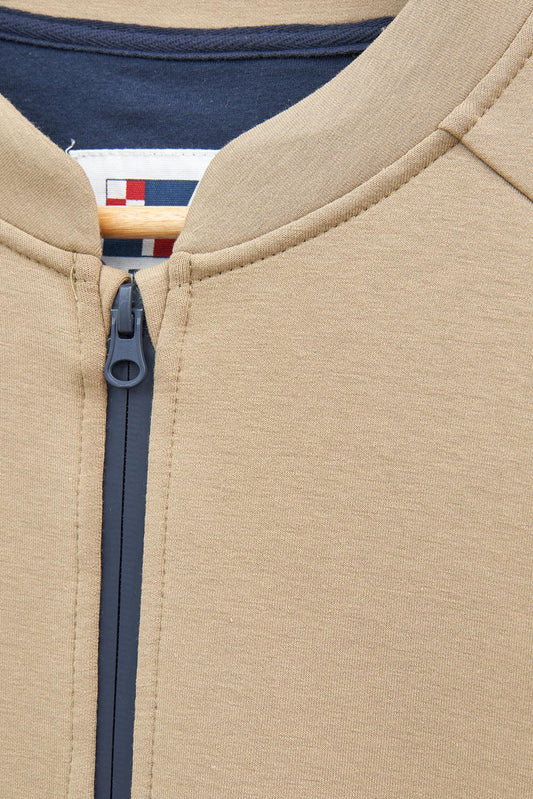 Stretchy zip-up sweatshirt, jacket style
