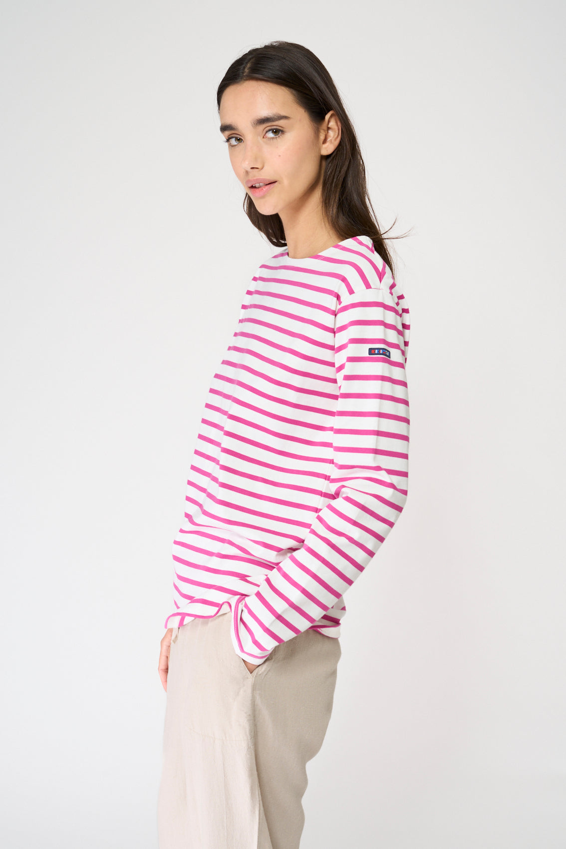 Camiseta a rayas o marsellesa manga larga