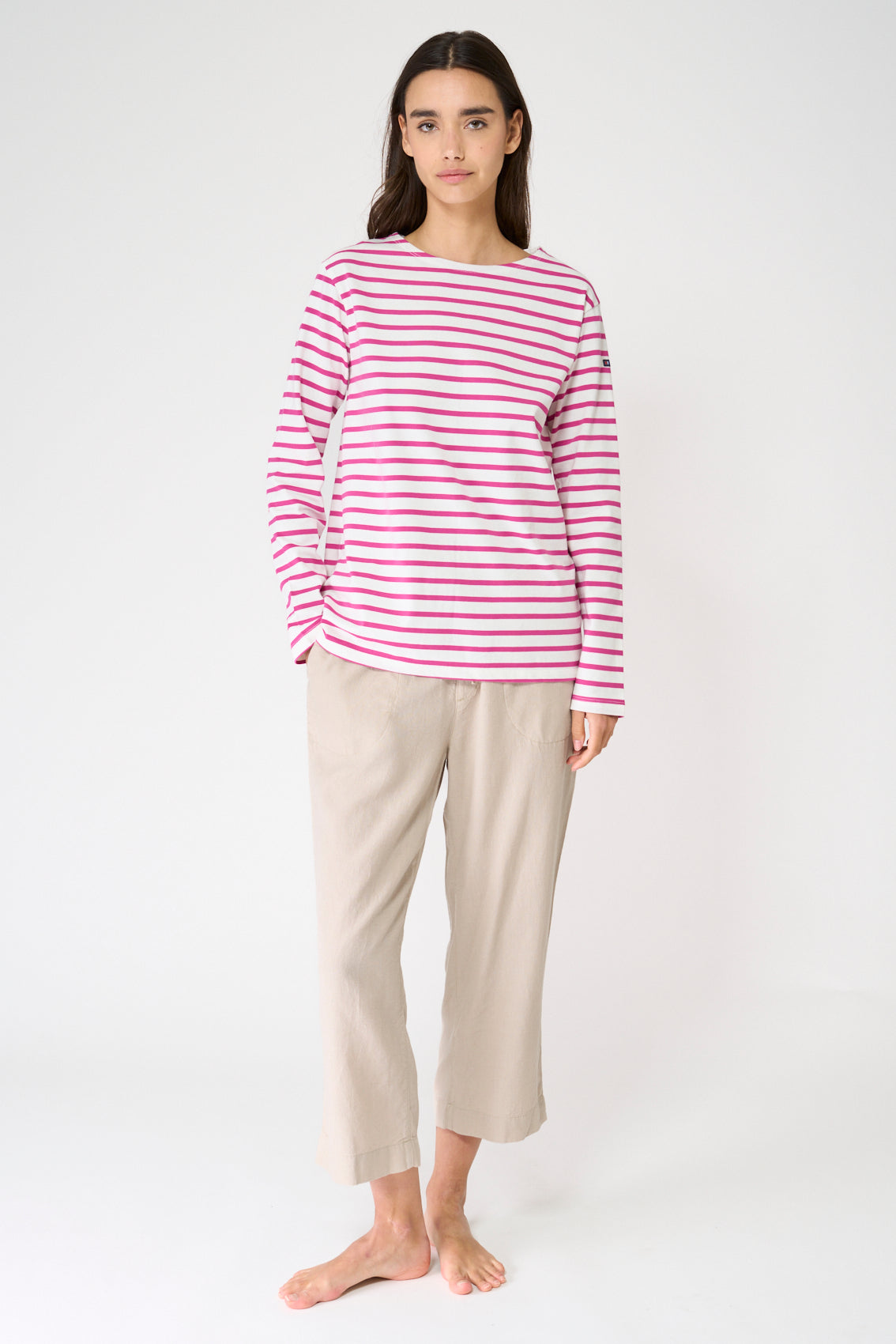 Camiseta a rayas o marsellesa manga larga