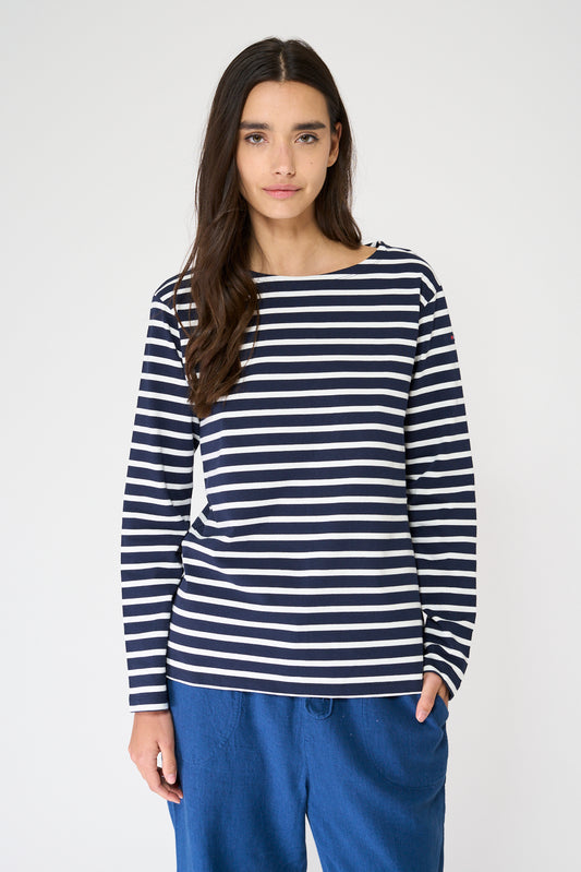 Camiseta a rayas o marsellesa manga larga