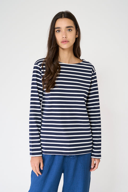 Camiseta a rayas o marsellesa manga larga