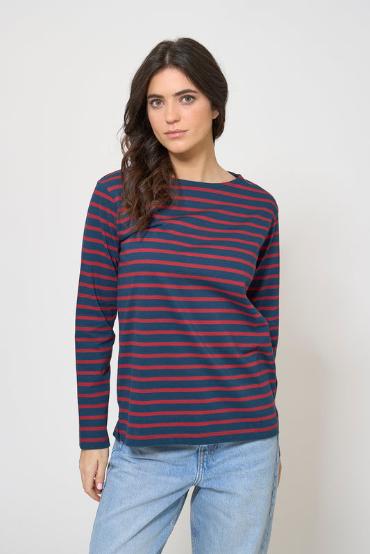 Long sleeve sailor stripe t-shirt