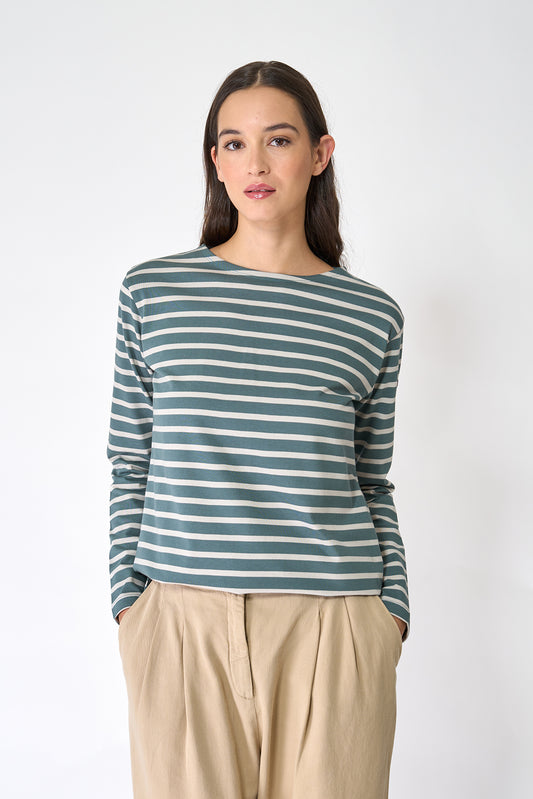 Long sleeve sailor stripe t-shirt