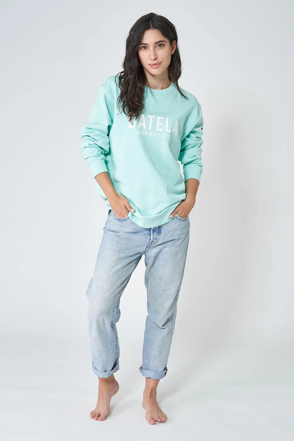 Sweat-shirt ou pull classique, 100% coton terry