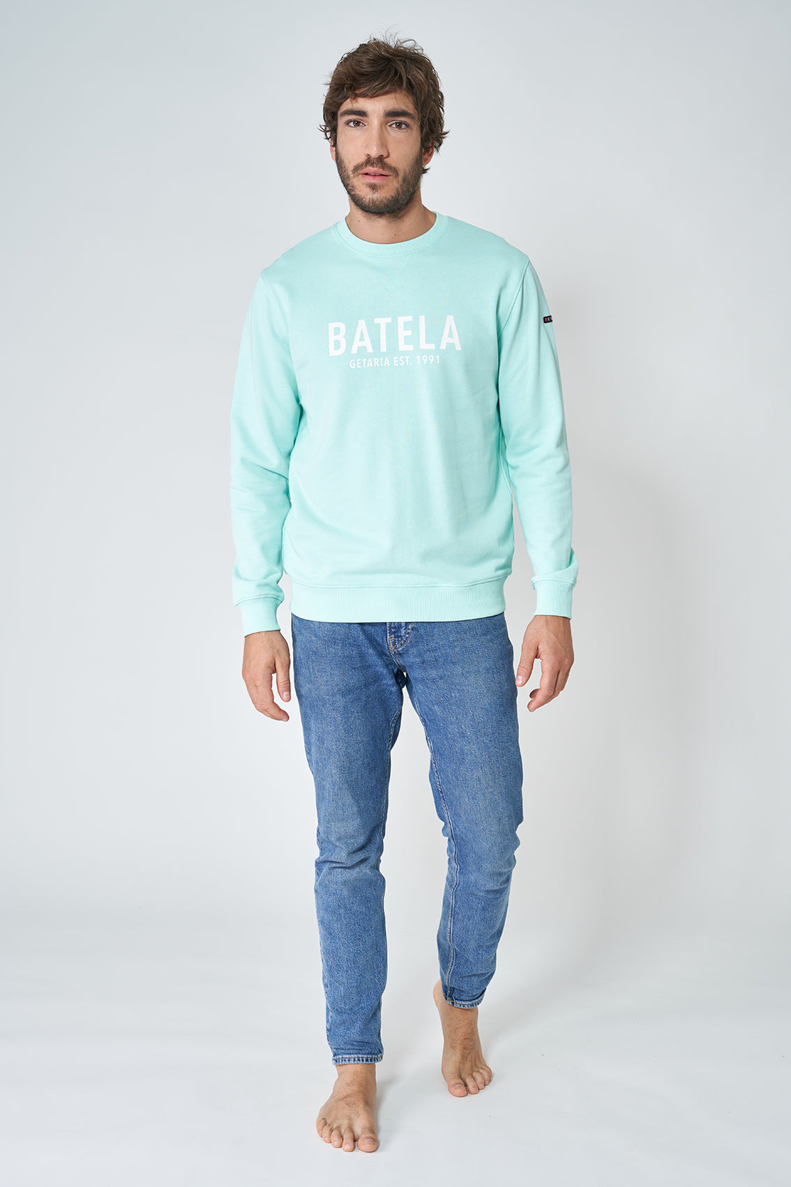 Classic sweatshirt or sweater in 100% terry cotton (outlet)