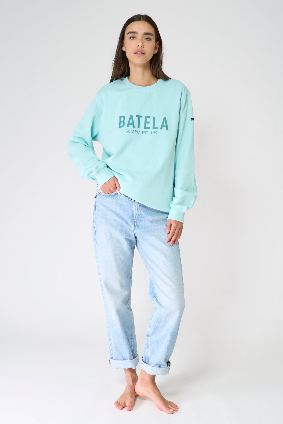 Classic sweatshirt or sweater in 100% terry cotton