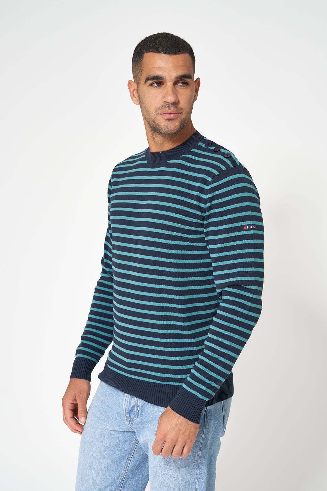 Jersey marinero de punto a rayas