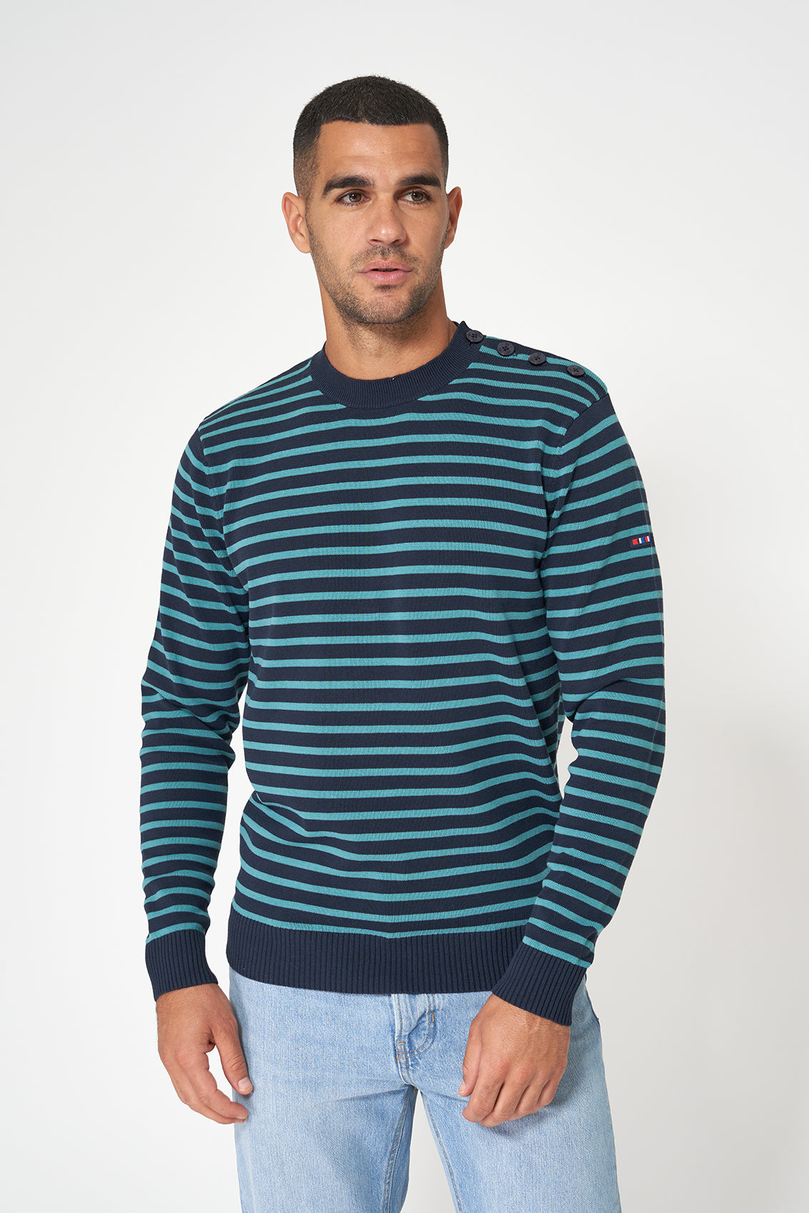 Jersey marinero de punto a rayas