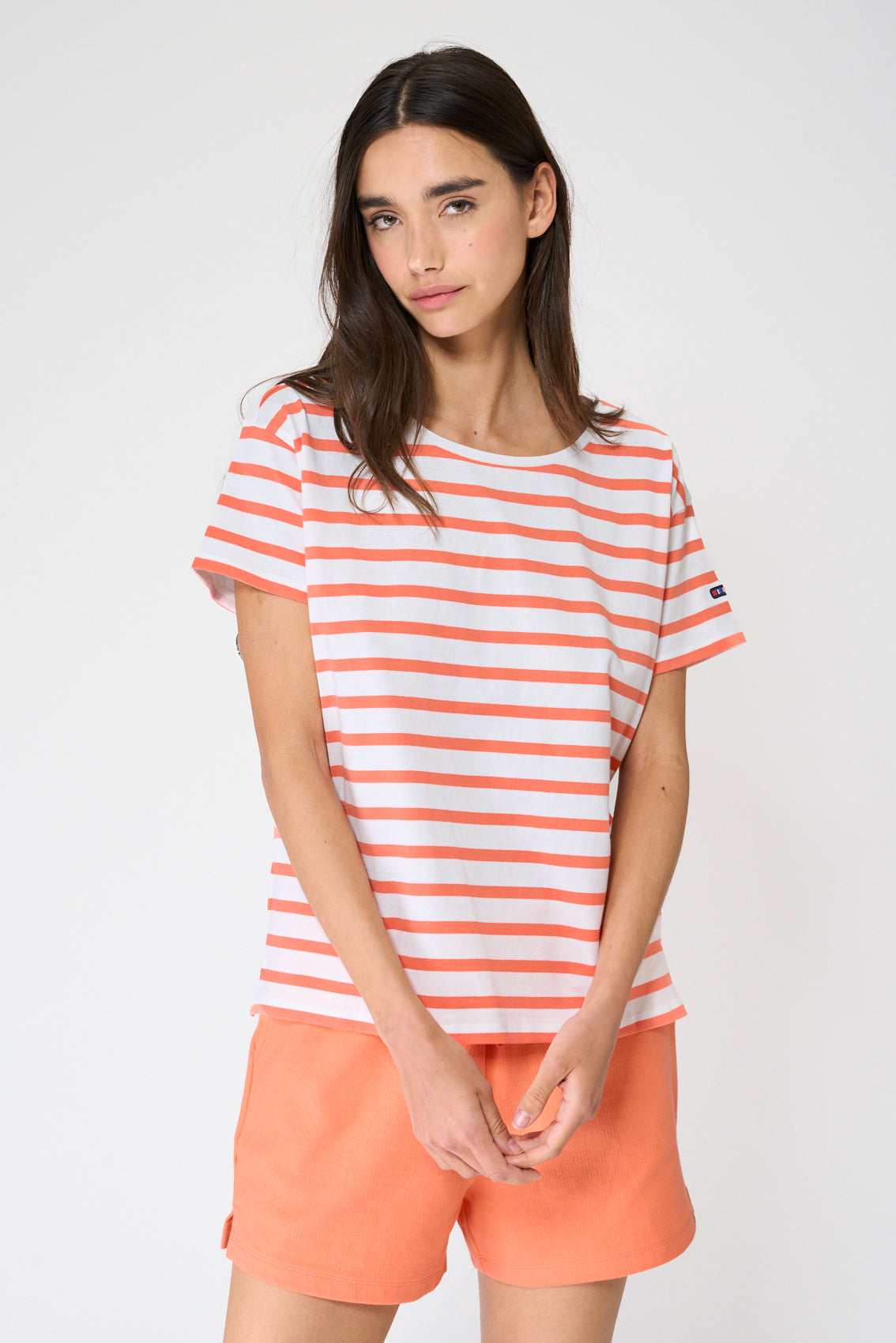 Tee shirt marinière à manches courtes