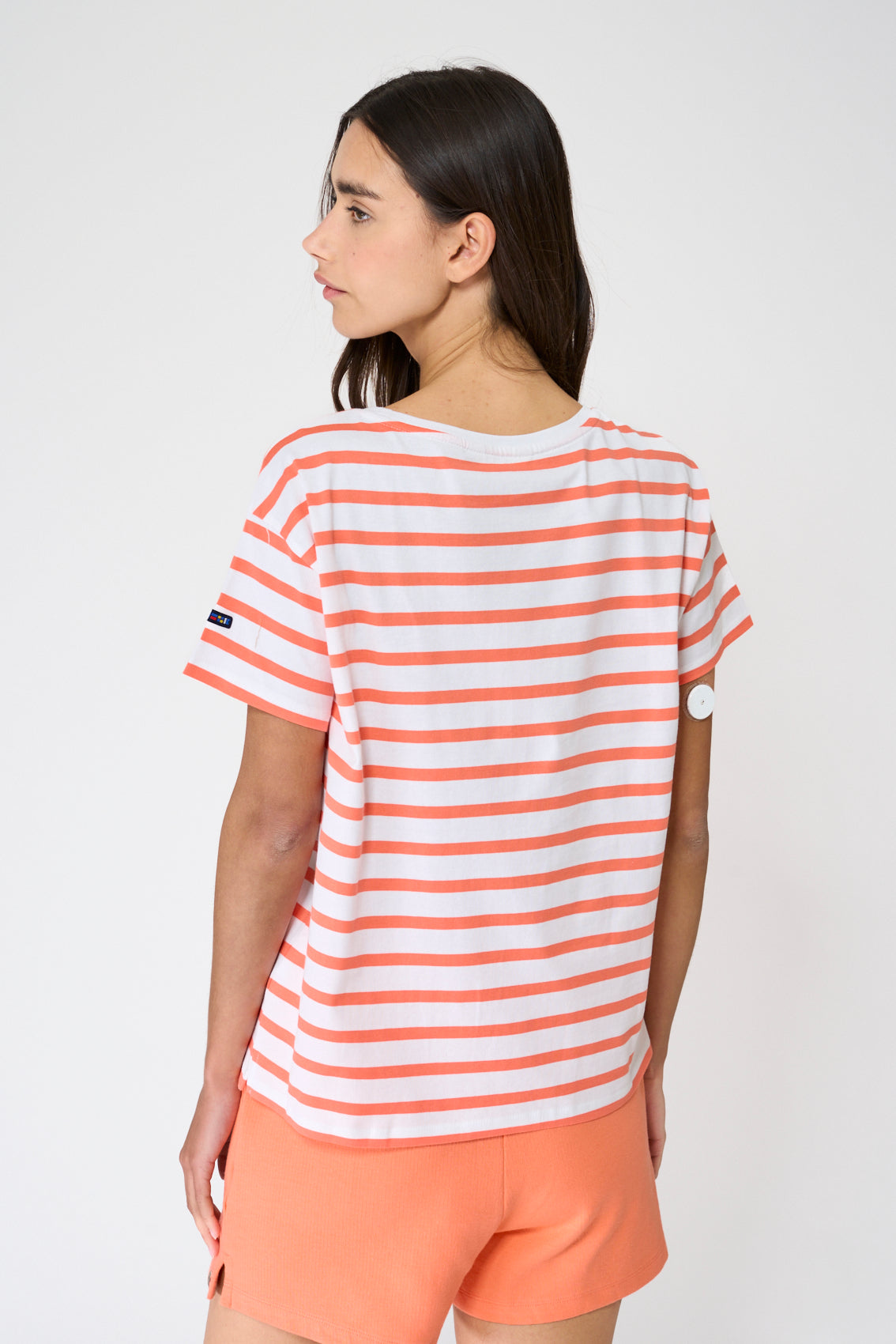 Tee shirt marinière à manches courtes