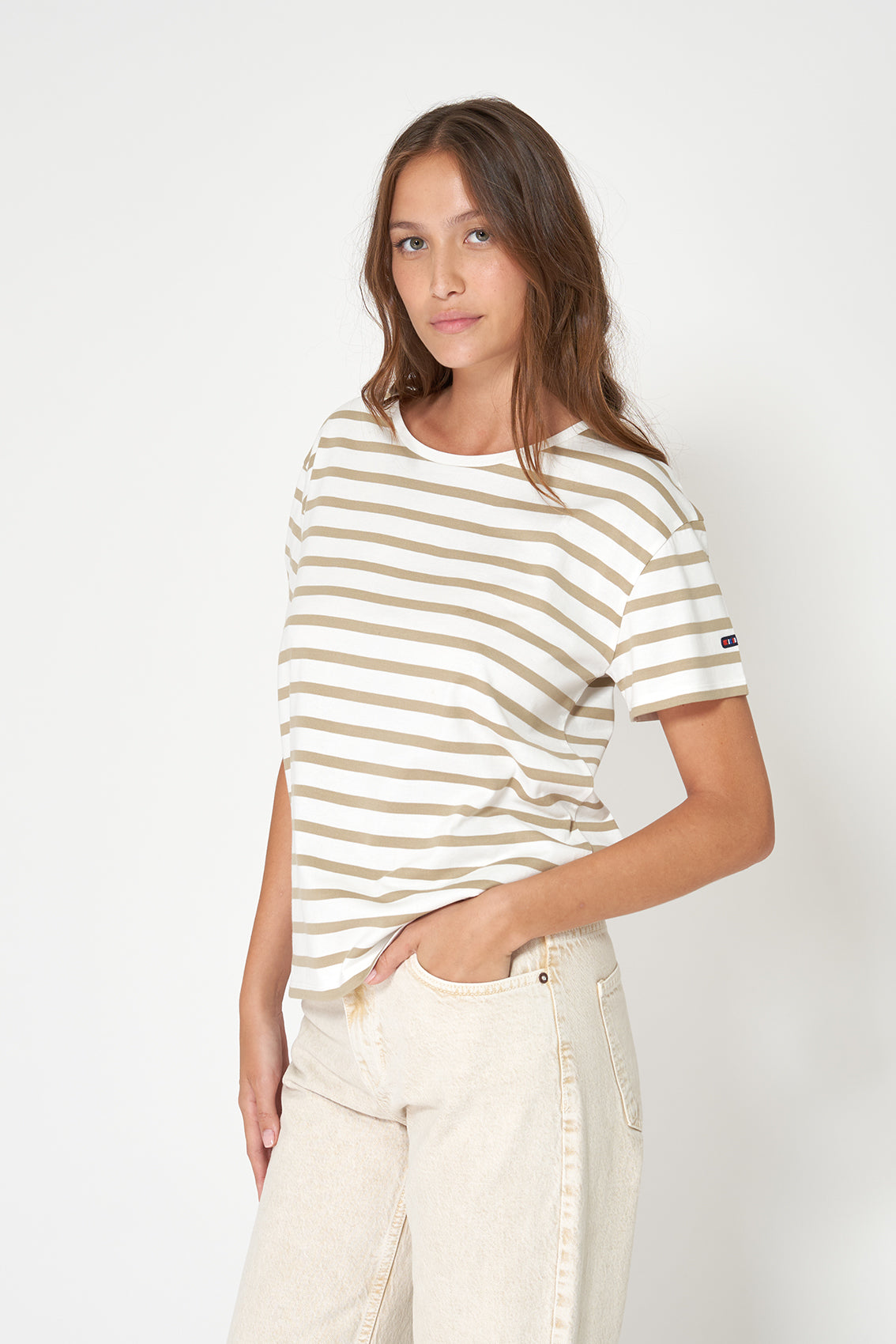 Tee shirt marinière à manches courtes