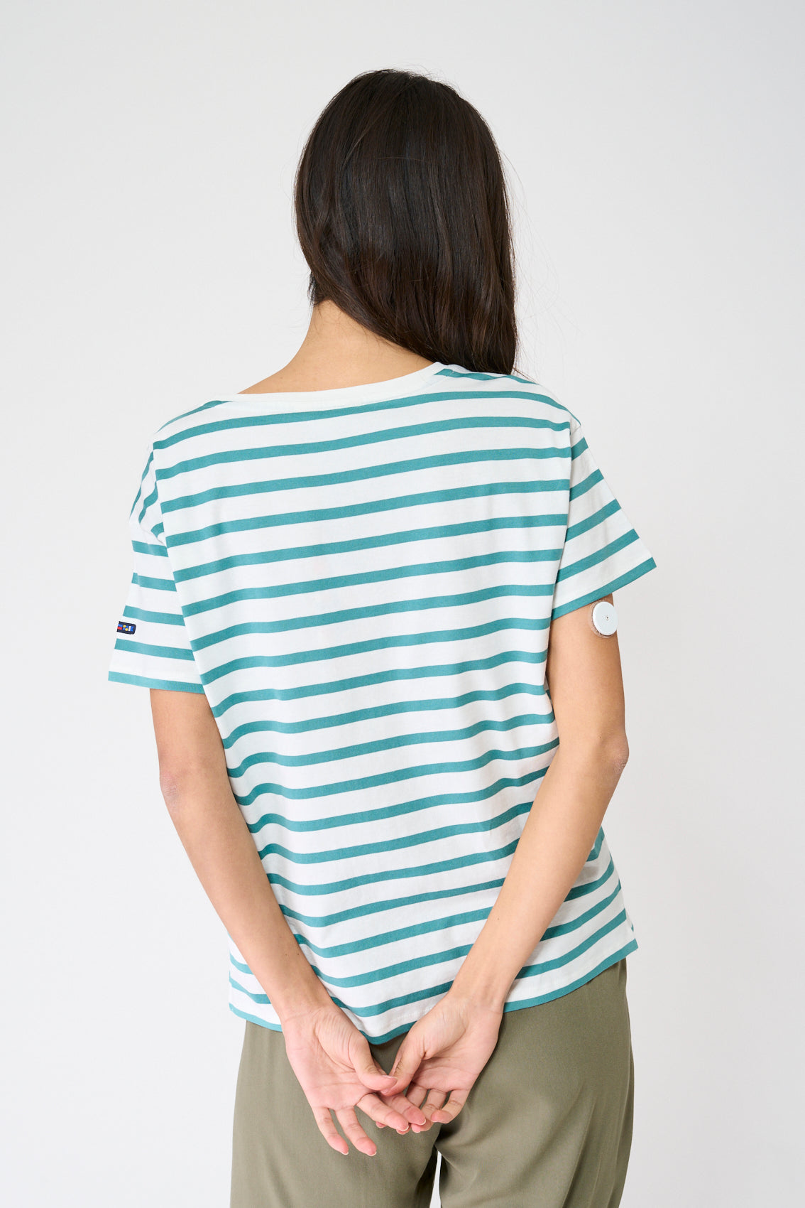 Tee shirt marinière à manches courtes