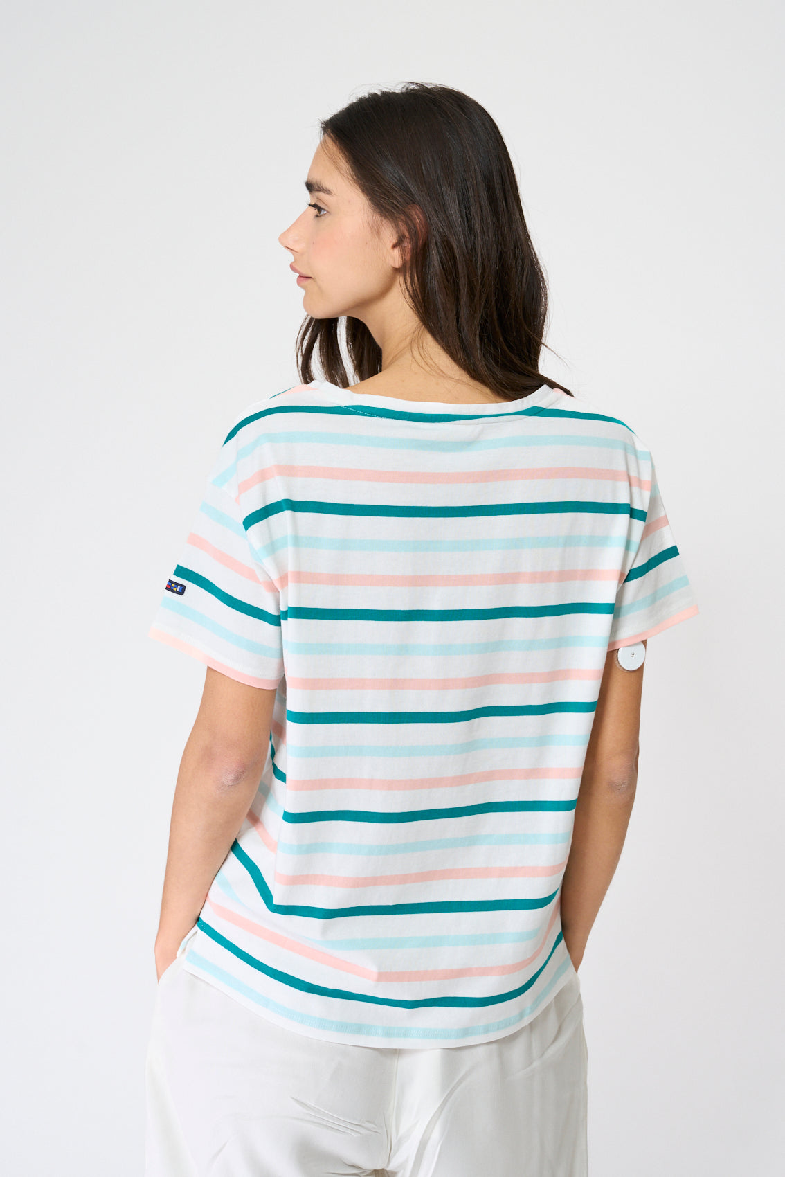 Tee shirt marinière à manches courtes