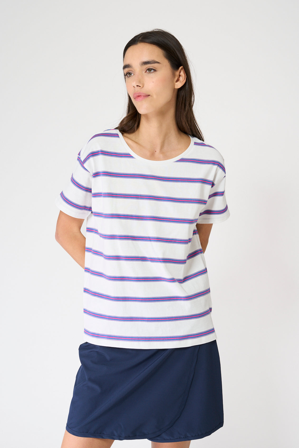 Tee shirt marinière à manches courtes
