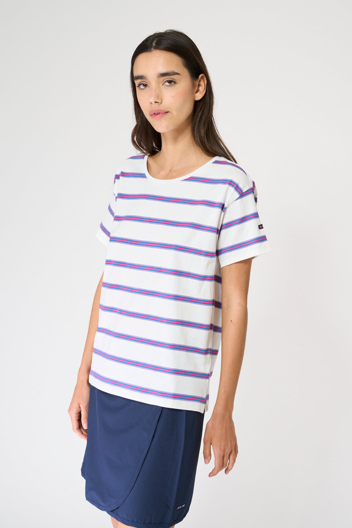 Tee shirt marinière à manches courtes