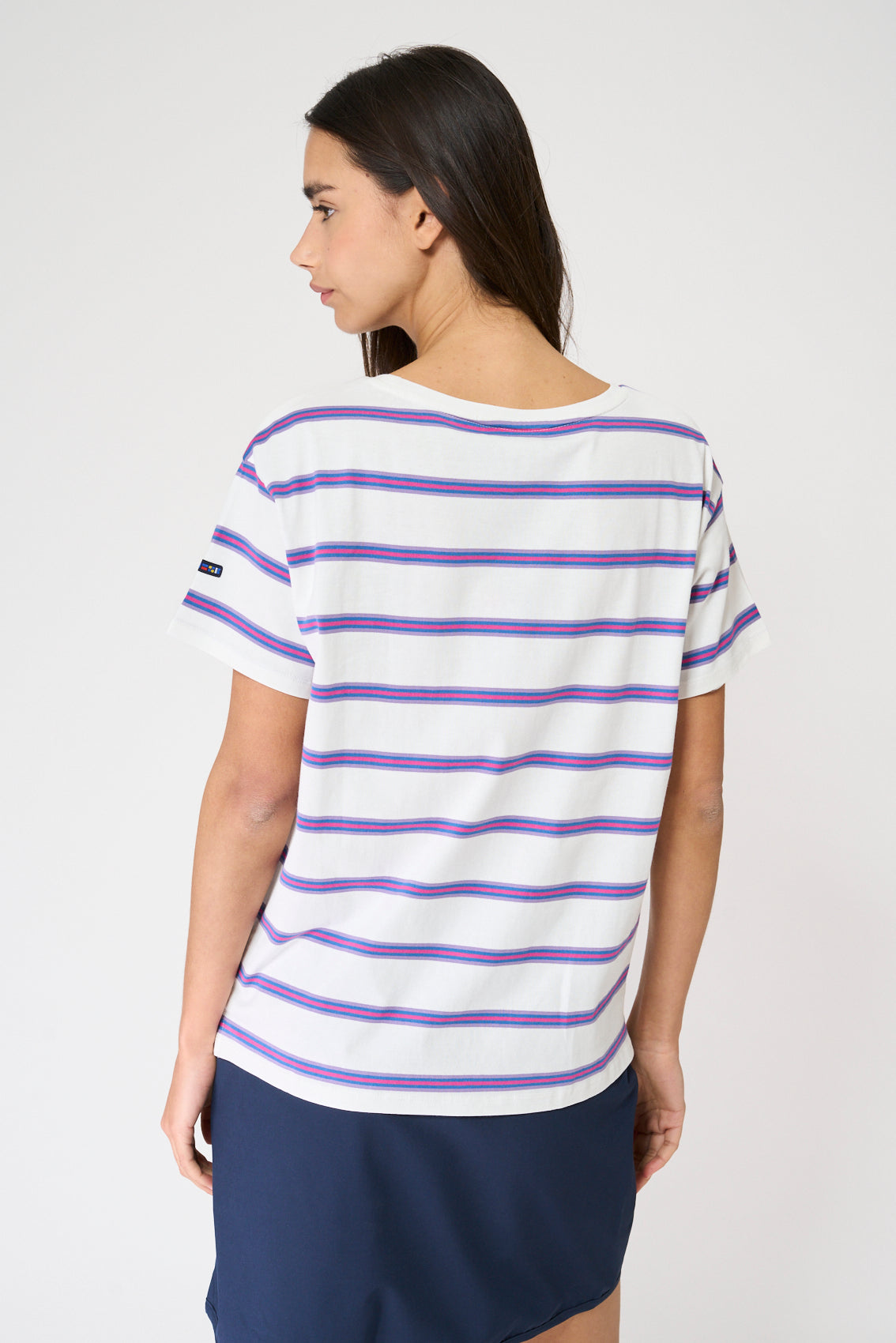 Tee shirt marinière à manches courtes