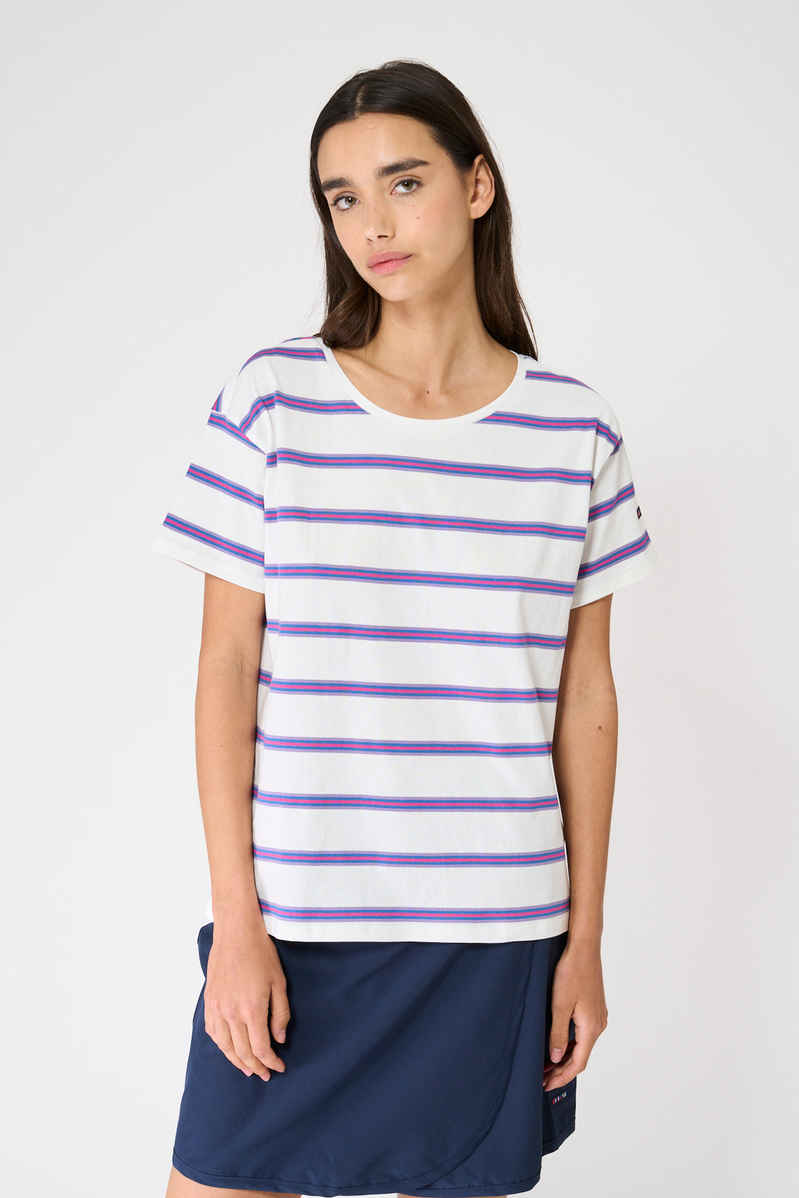 Tee shirt marinière à manches courtes