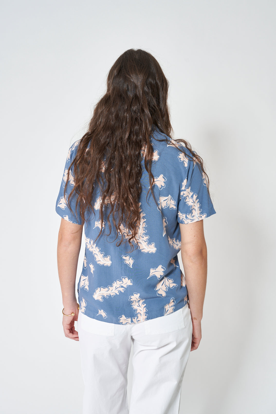 Nautical print shirt in 100% viscose