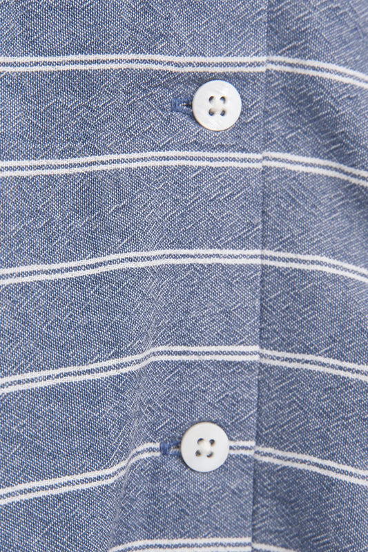 100% viscose striped V-neck shirt