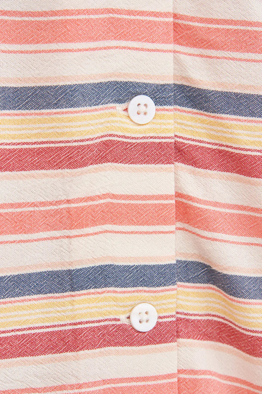 100% viscose striped V-neck shirt