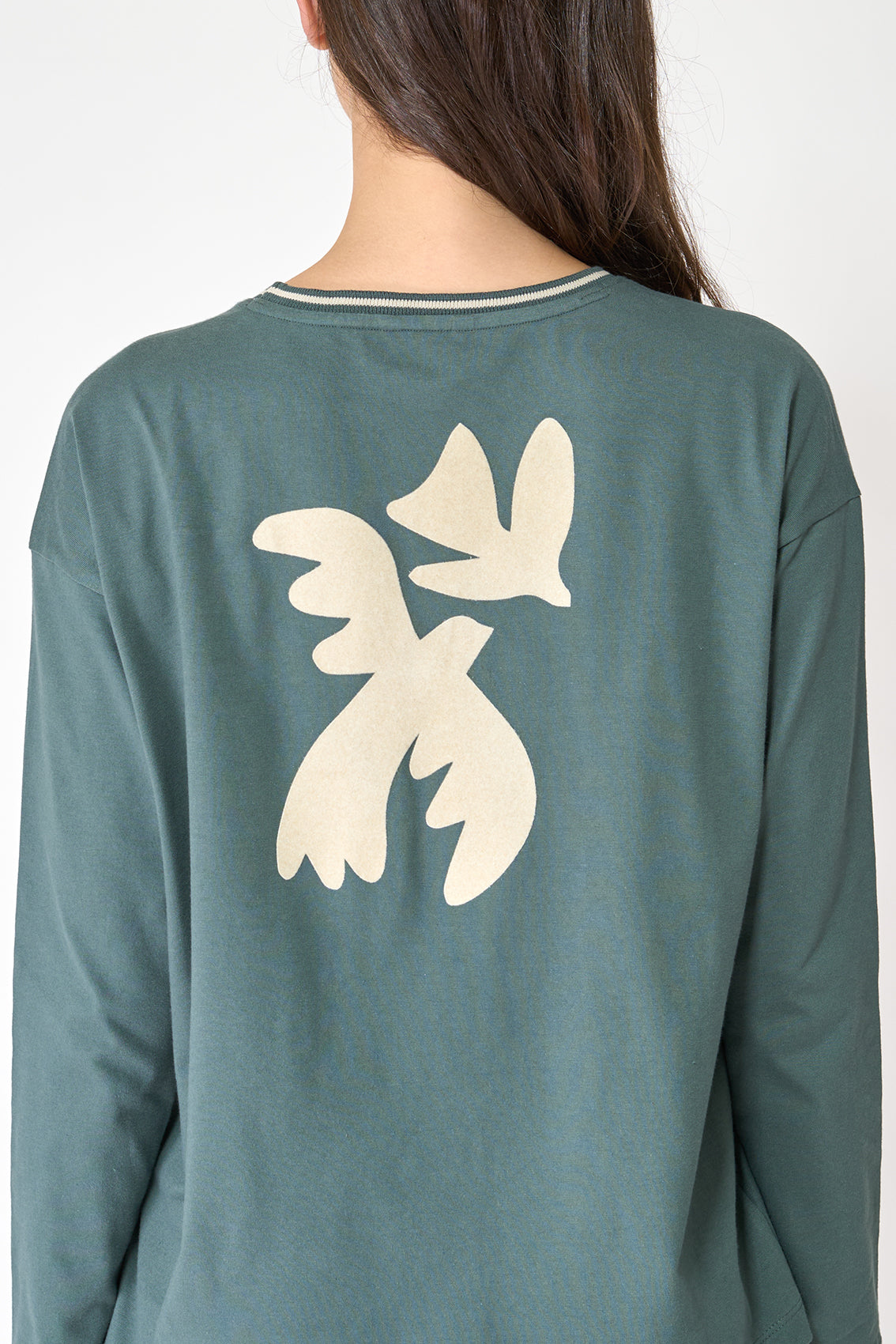 T-shirt en coton imprimé dos.