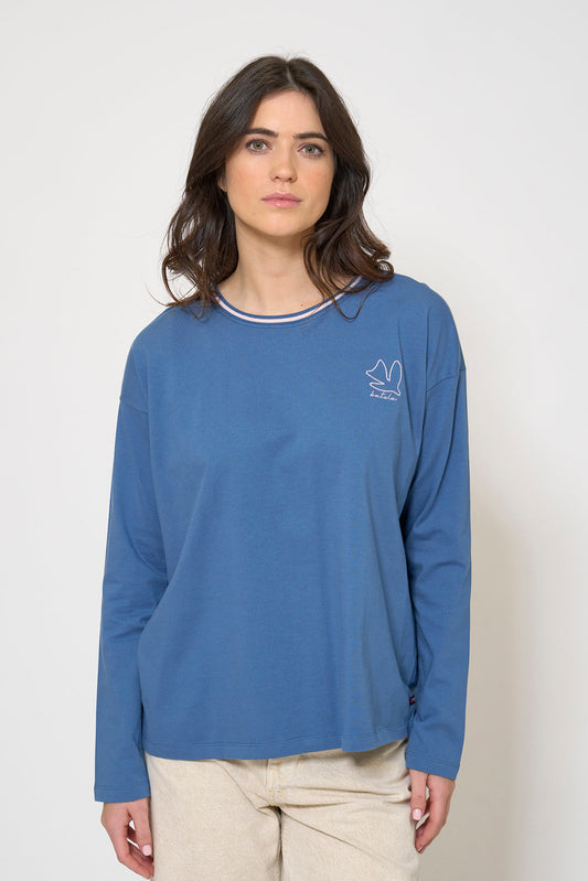Cotton T-shirt with rear print