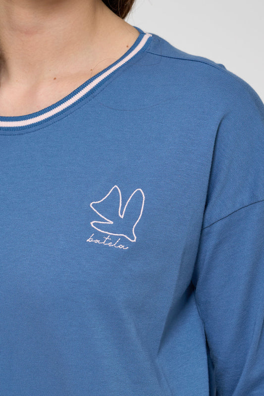 Cotton T-shirt with rear print