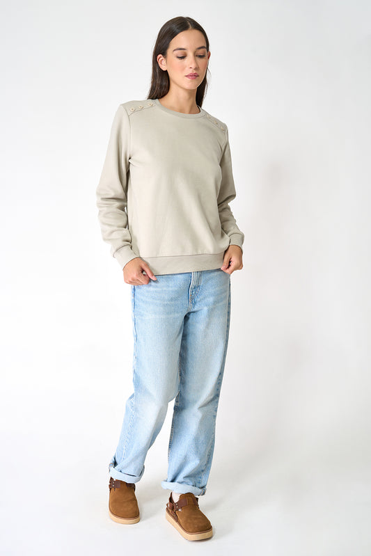 French terry sweatshirt with rear print