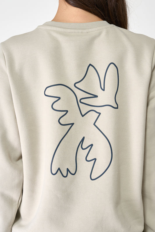 French terry sweatshirt with rear print