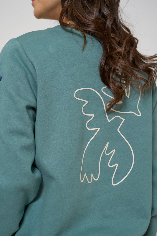 French terry sweatshirt with rear print