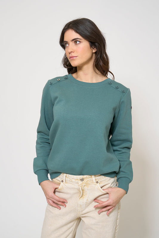 French terry sweatshirt with rear print