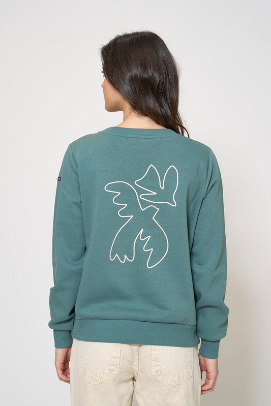 French terry sweatshirt with rear print