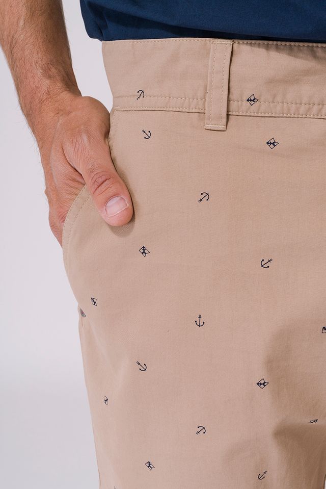 Plain cotton Bermuda shorts