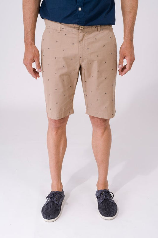 Plain cotton Bermuda shorts
