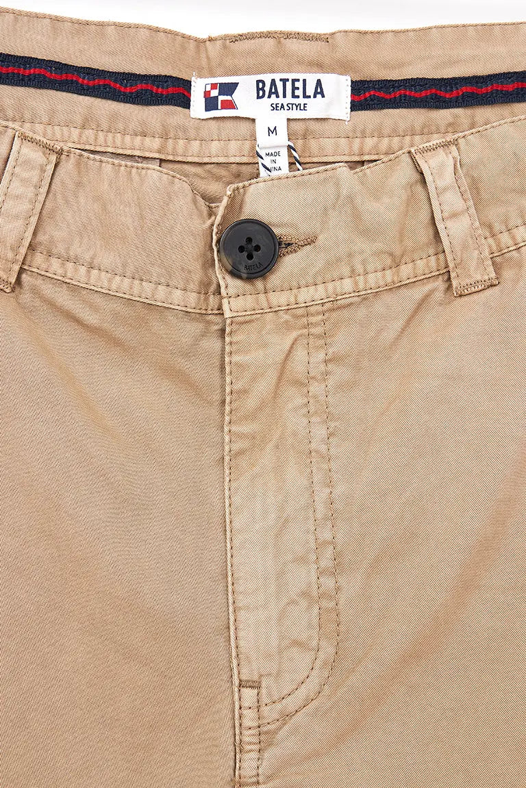Plain cotton Bermuda shorts