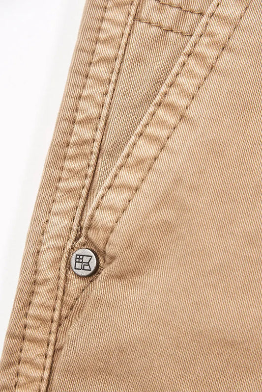 Plain cotton Bermuda shorts