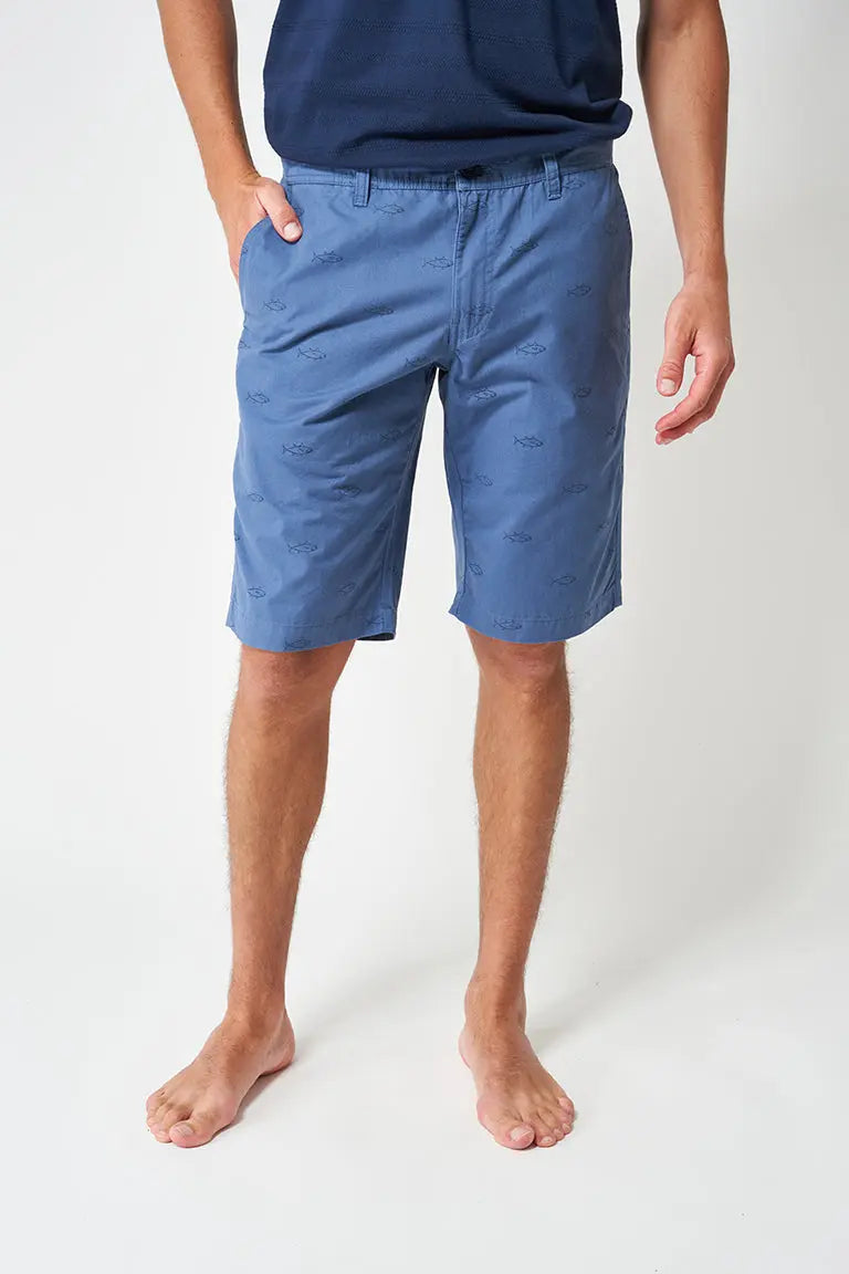 Plain cotton Bermuda shorts