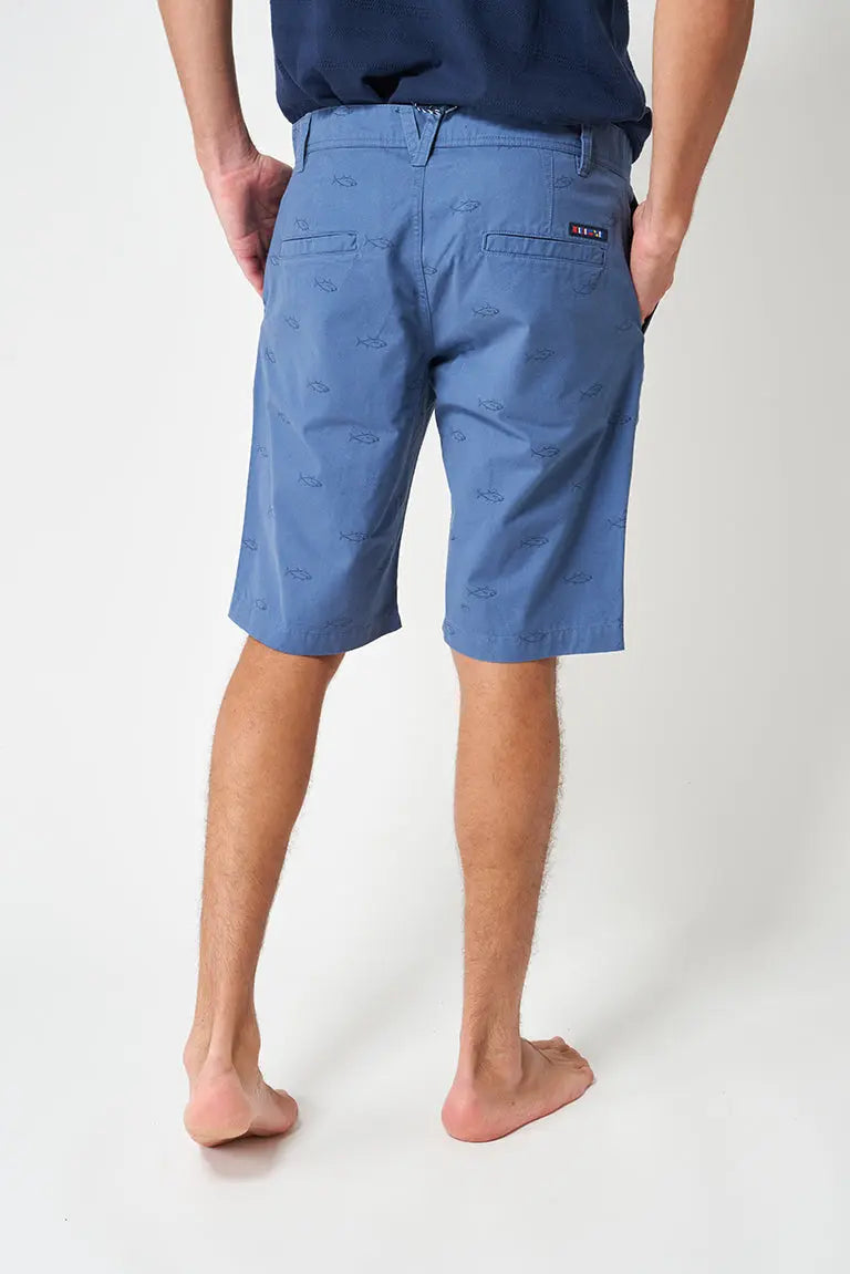 Plain cotton Bermuda shorts