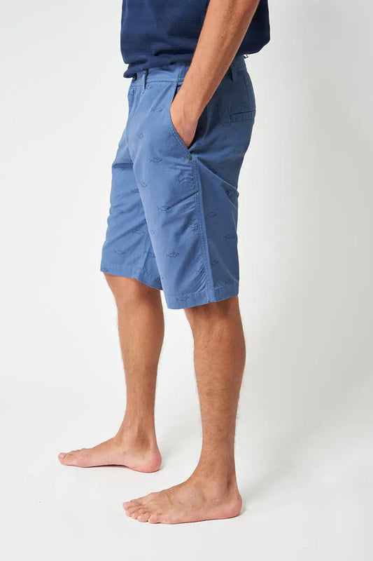 Plain cotton Bermuda shorts