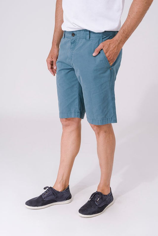 Plain cotton Bermuda shorts