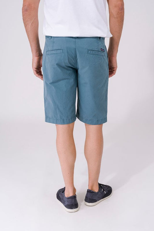 Plain cotton Bermuda shorts