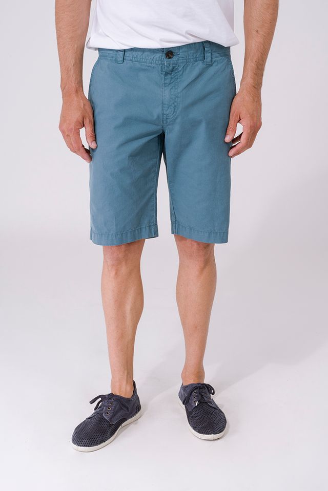 Plain cotton Bermuda shorts