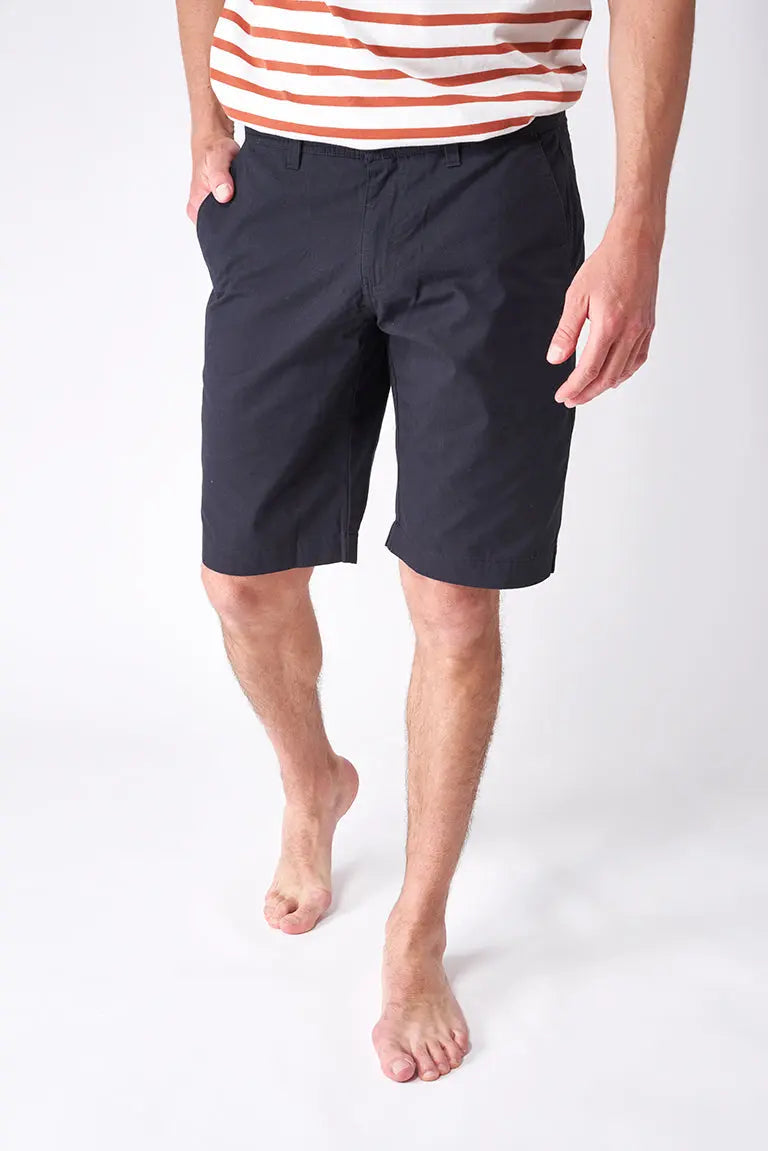 Plain cotton Bermuda shorts