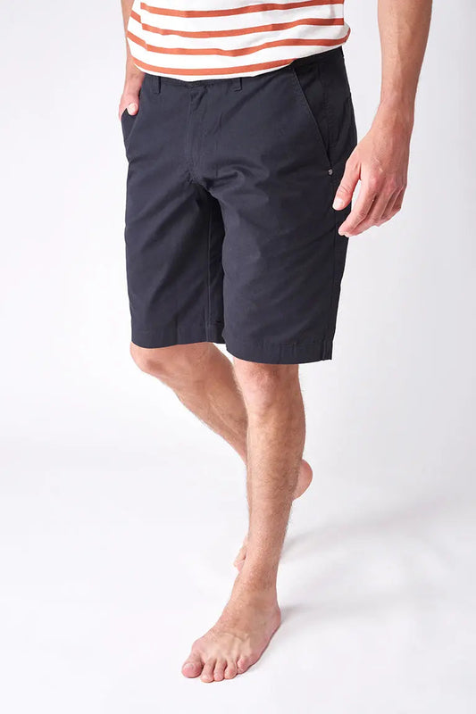 Plain cotton Bermuda shorts
